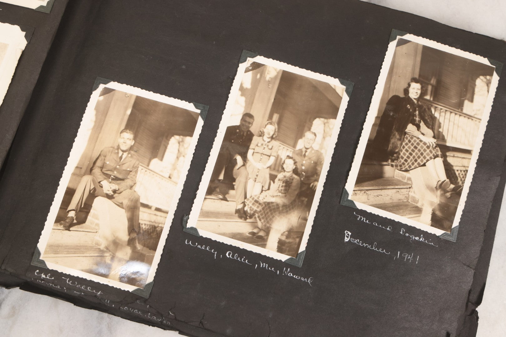 Lot 046 - Pair Of Vintage Snapshot Photo Albums Containing 600+ Photos Of Army National Guard Training & Life In The Lead Up To World War Two, 1938–1942, Albums Of Sgt. D.L. Dressler, With Notes Referencing Dec. 7, 1941 Pearl Harbor, Many Domestic Bases