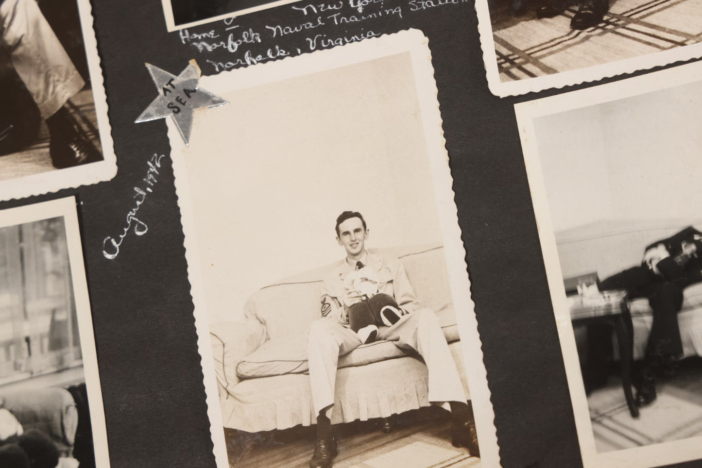 Lot 046 - Pair Of Vintage Snapshot Photo Albums Containing 600+ Photos Of Army National Guard Training & Life In The Lead Up To World War Two, 1938–1942, Albums Of Sgt. D.L. Dressler, With Notes Referencing Dec. 7, 1941 Pearl Harbor, Many Domestic Bases