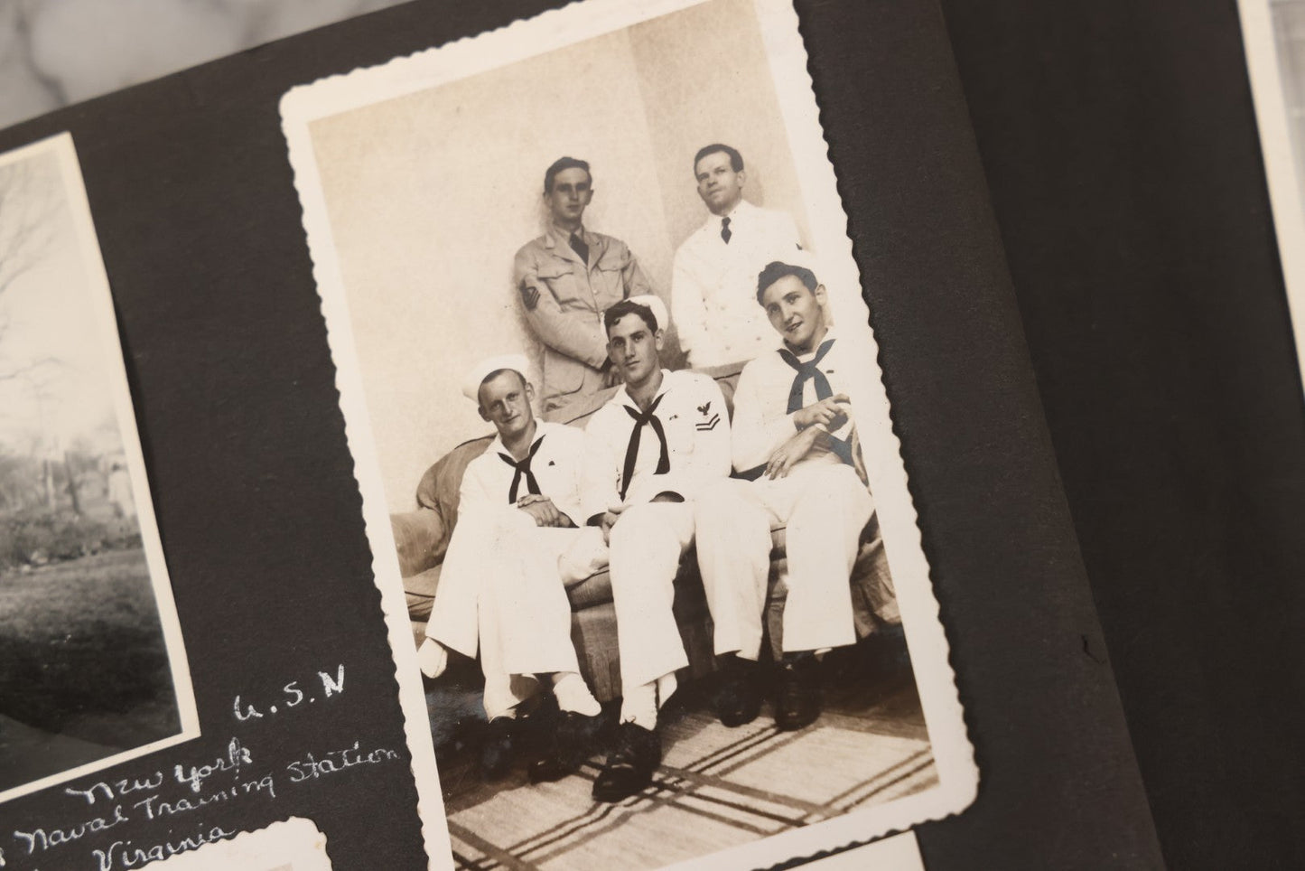 Lot 046 - Pair Of Vintage Snapshot Photo Albums Containing 600+ Photos Of Army National Guard Training & Life In The Lead Up To World War Two, 1938–1942, Albums Of Sgt. D.L. Dressler, With Notes Referencing Dec. 7, 1941 Pearl Harbor, Many Domestic Bases