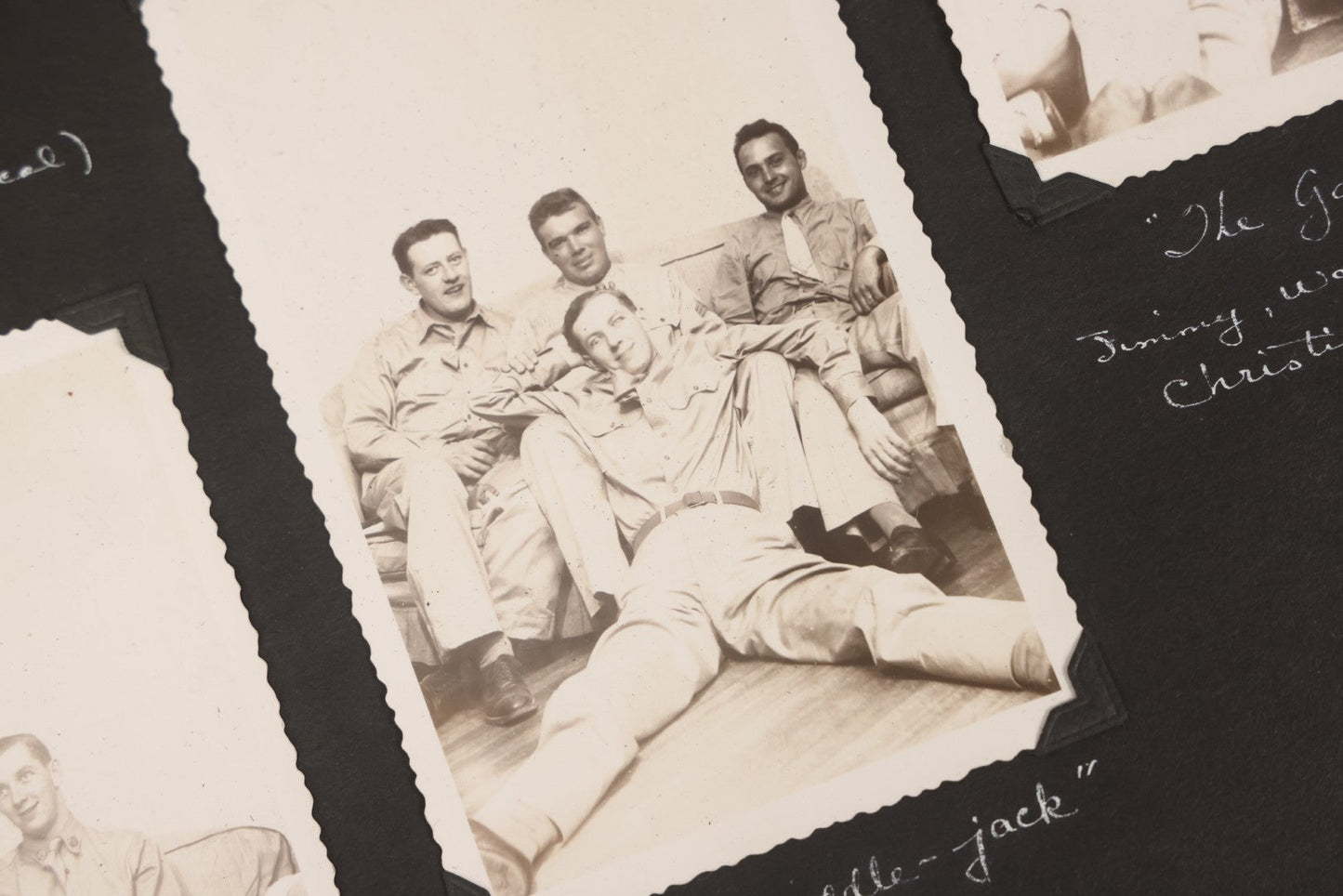 Lot 046 - Pair Of Vintage Snapshot Photo Albums Containing 600+ Photos Of Army National Guard Training & Life In The Lead Up To World War Two, 1938–1942, Albums Of Sgt. D.L. Dressler, With Notes Referencing Dec. 7, 1941 Pearl Harbor, Many Domestic Bases