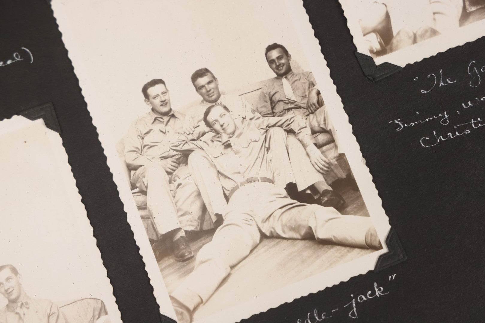 Lot 046 - Pair Of Vintage Snapshot Photo Albums Containing 600+ Photos Of Army National Guard Training & Life In The Lead Up To World War Two, 1938–1942, Albums Of Sgt. D.L. Dressler, With Notes Referencing Dec. 7, 1941 Pearl Harbor, Many Domestic Bases