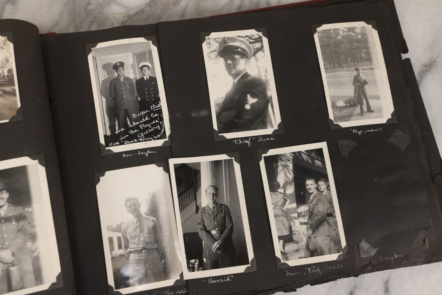 Lot 046 - Pair Of Vintage Snapshot Photo Albums Containing 600+ Photos Of Army National Guard Training & Life In The Lead Up To World War Two, 1938–1942, Albums Of Sgt. D.L. Dressler, With Notes Referencing Dec. 7, 1941 Pearl Harbor, Many Domestic Bases