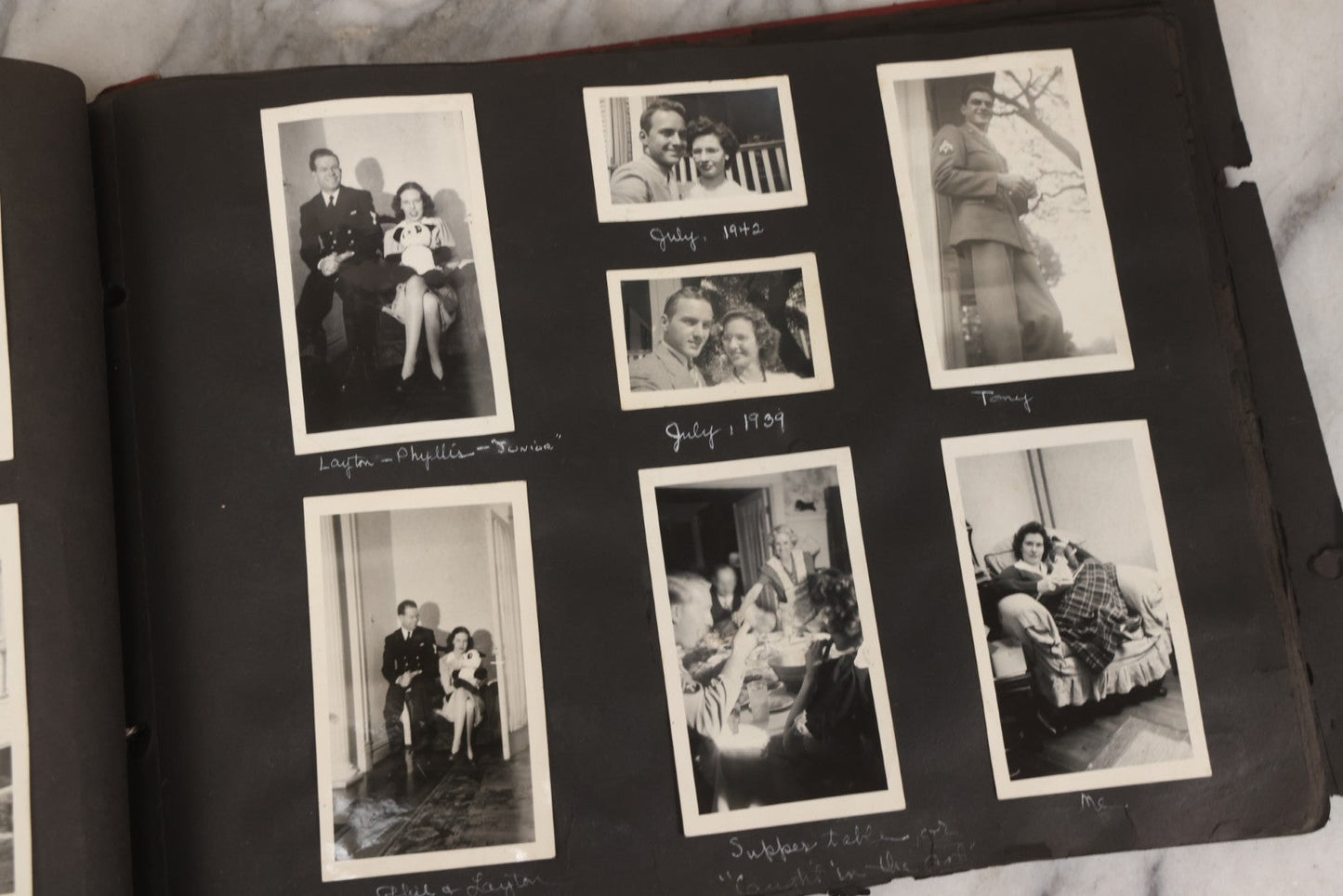 Lot 046 - Pair Of Vintage Snapshot Photo Albums Containing 600+ Photos Of Army National Guard Training & Life In The Lead Up To World War Two, 1938–1942, Albums Of Sgt. D.L. Dressler, With Notes Referencing Dec. 7, 1941 Pearl Harbor, Many Domestic Bases