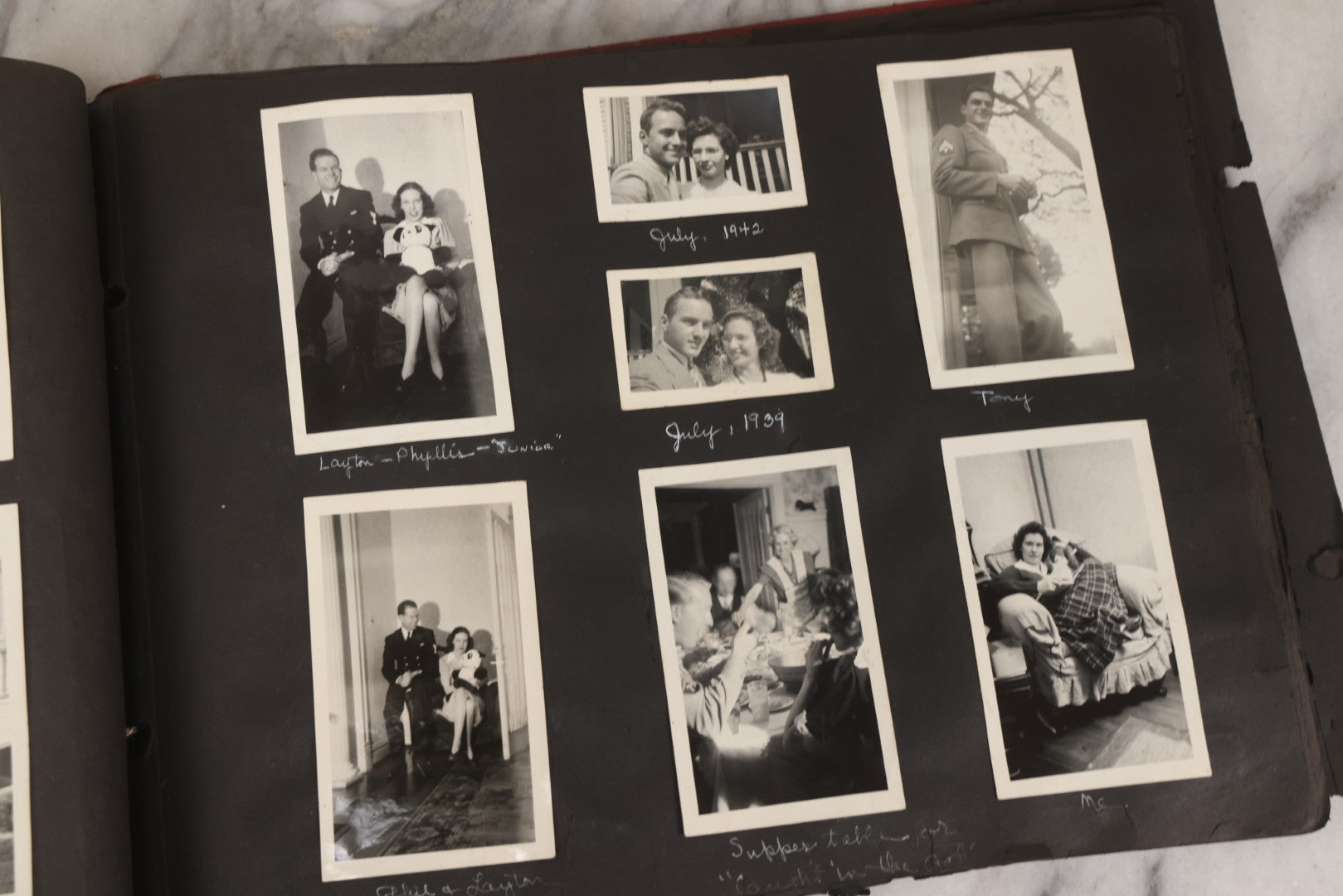 Lot 046 - Pair Of Vintage Snapshot Photo Albums Containing 600+ Photos Of Army National Guard Training & Life In The Lead Up To World War Two, 1938–1942, Albums Of Sgt. D.L. Dressler, With Notes Referencing Dec. 7, 1941 Pearl Harbor, Many Domestic Bases