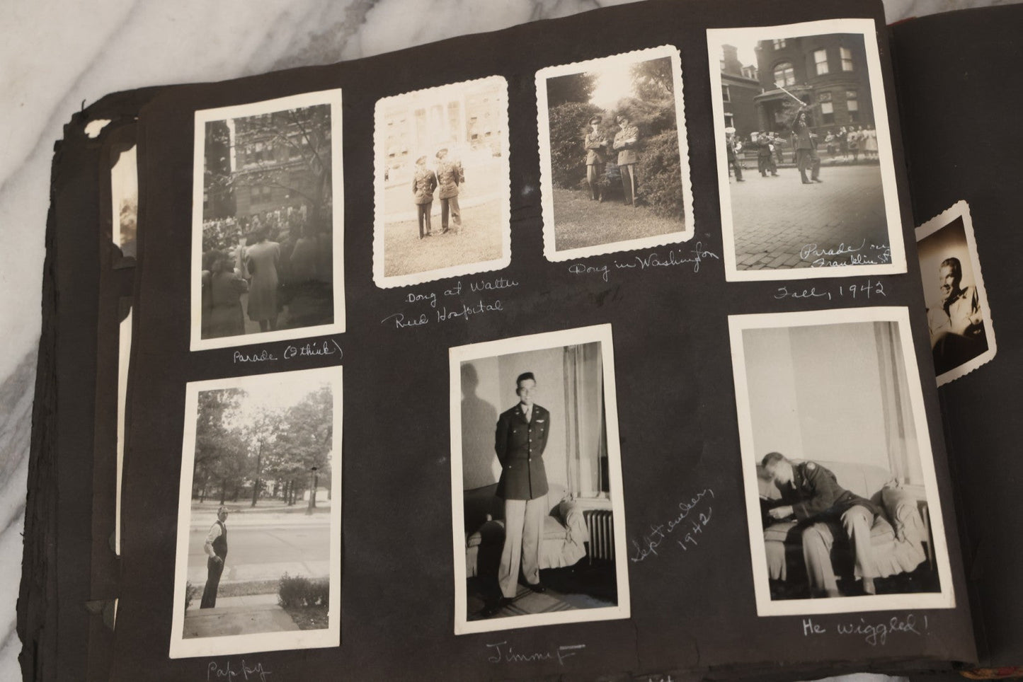 Lot 046 - Pair Of Vintage Snapshot Photo Albums Containing 600+ Photos Of Army National Guard Training & Life In The Lead Up To World War Two, 1938–1942, Albums Of Sgt. D.L. Dressler, With Notes Referencing Dec. 7, 1941 Pearl Harbor, Many Domestic Bases