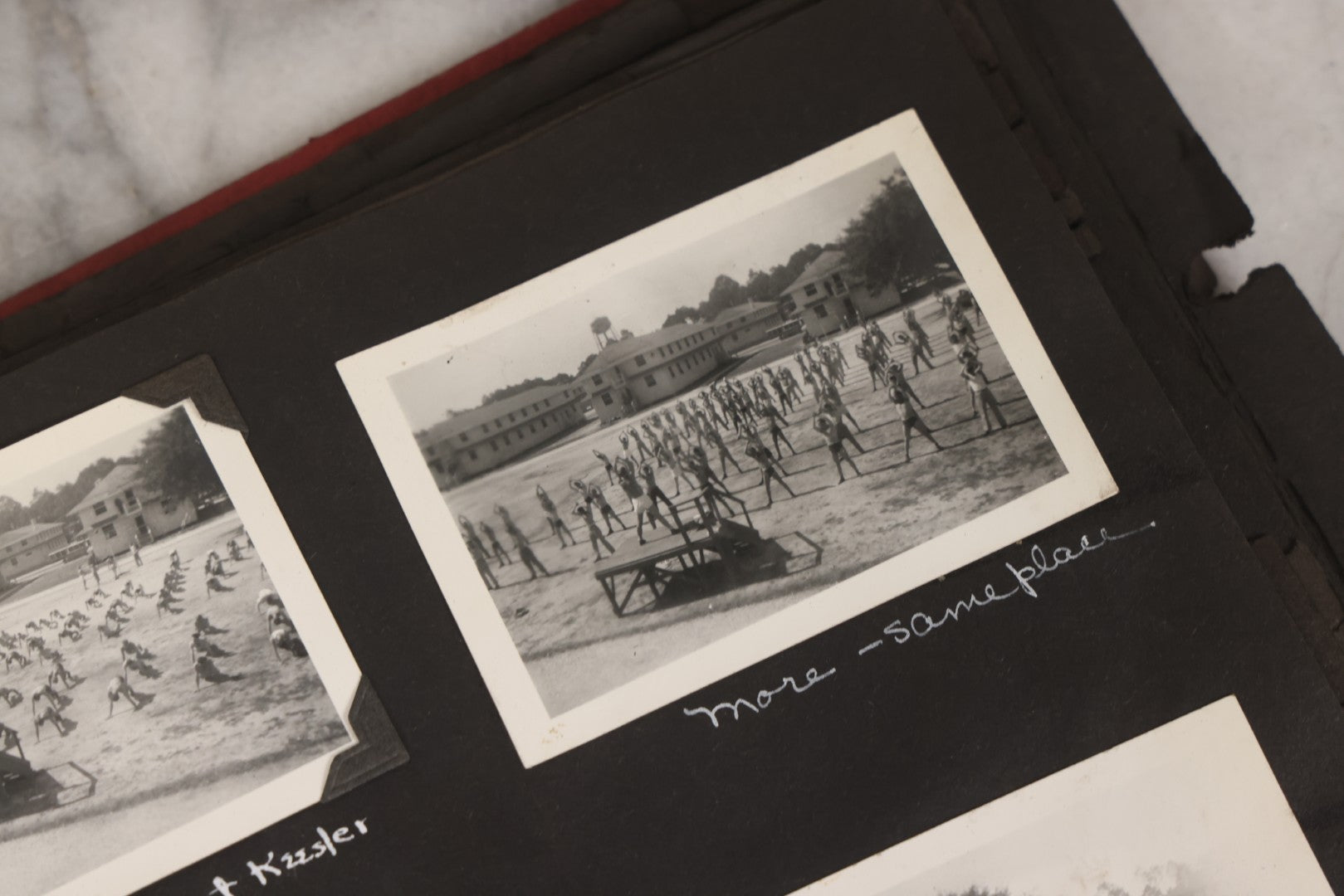 Lot 046 - Pair Of Vintage Snapshot Photo Albums Containing 600+ Photos Of Army National Guard Training & Life In The Lead Up To World War Two, 1938–1942, Albums Of Sgt. D.L. Dressler, With Notes Referencing Dec. 7, 1941 Pearl Harbor, Many Domestic Bases