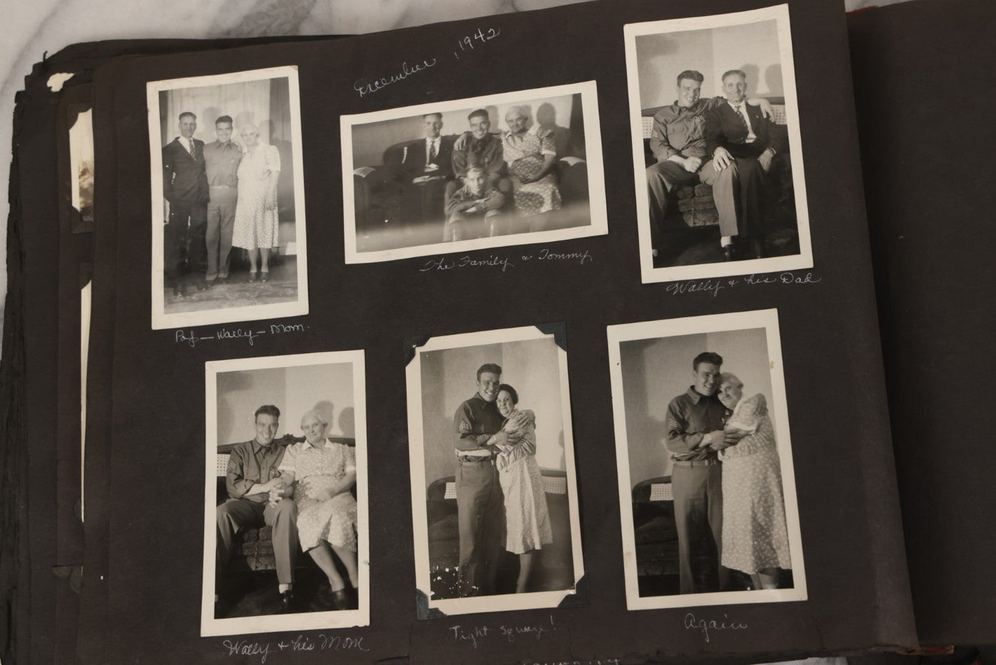 Lot 046 - Pair Of Vintage Snapshot Photo Albums Containing 600+ Photos Of Army National Guard Training & Life In The Lead Up To World War Two, 1938–1942, Albums Of Sgt. D.L. Dressler, With Notes Referencing Dec. 7, 1941 Pearl Harbor, Many Domestic Bases