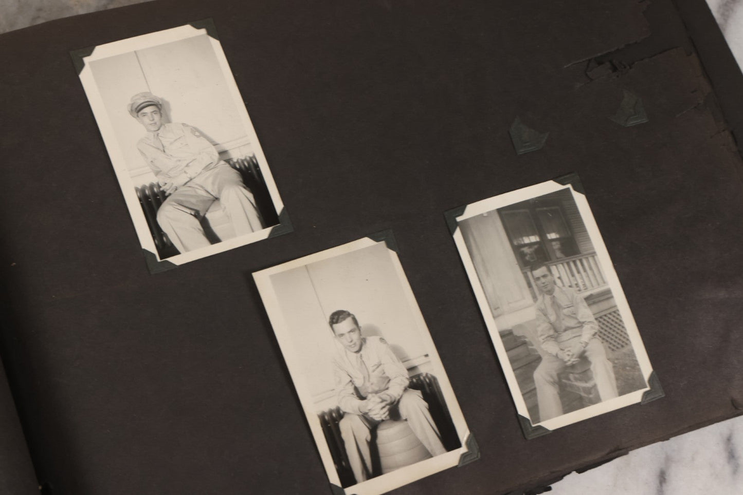 Lot 046 - Pair Of Vintage Snapshot Photo Albums Containing 600+ Photos Of Army National Guard Training & Life In The Lead Up To World War Two, 1938–1942, Albums Of Sgt. D.L. Dressler, With Notes Referencing Dec. 7, 1941 Pearl Harbor, Many Domestic Bases