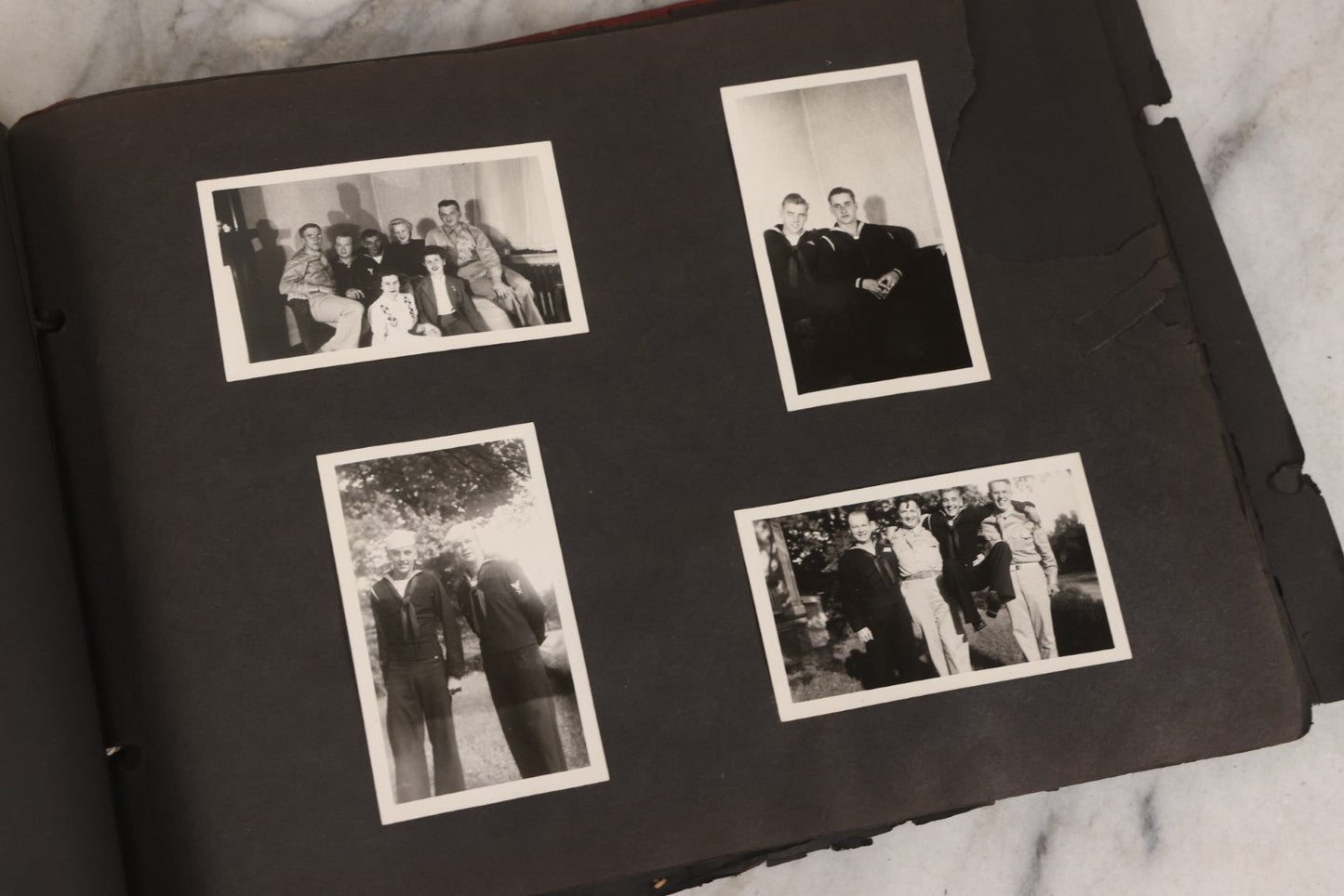 Lot 046 - Pair Of Vintage Snapshot Photo Albums Containing 600+ Photos Of Army National Guard Training & Life In The Lead Up To World War Two, 1938–1942, Albums Of Sgt. D.L. Dressler, With Notes Referencing Dec. 7, 1941 Pearl Harbor, Many Domestic Bases