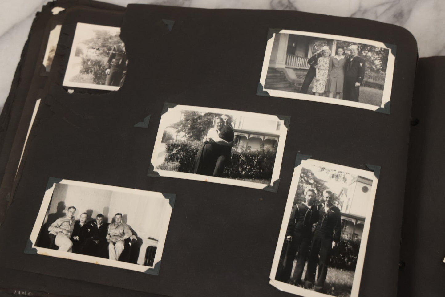 Lot 046 - Pair Of Vintage Snapshot Photo Albums Containing 600+ Photos Of Army National Guard Training & Life In The Lead Up To World War Two, 1938–1942, Albums Of Sgt. D.L. Dressler, With Notes Referencing Dec. 7, 1941 Pearl Harbor, Many Domestic Bases