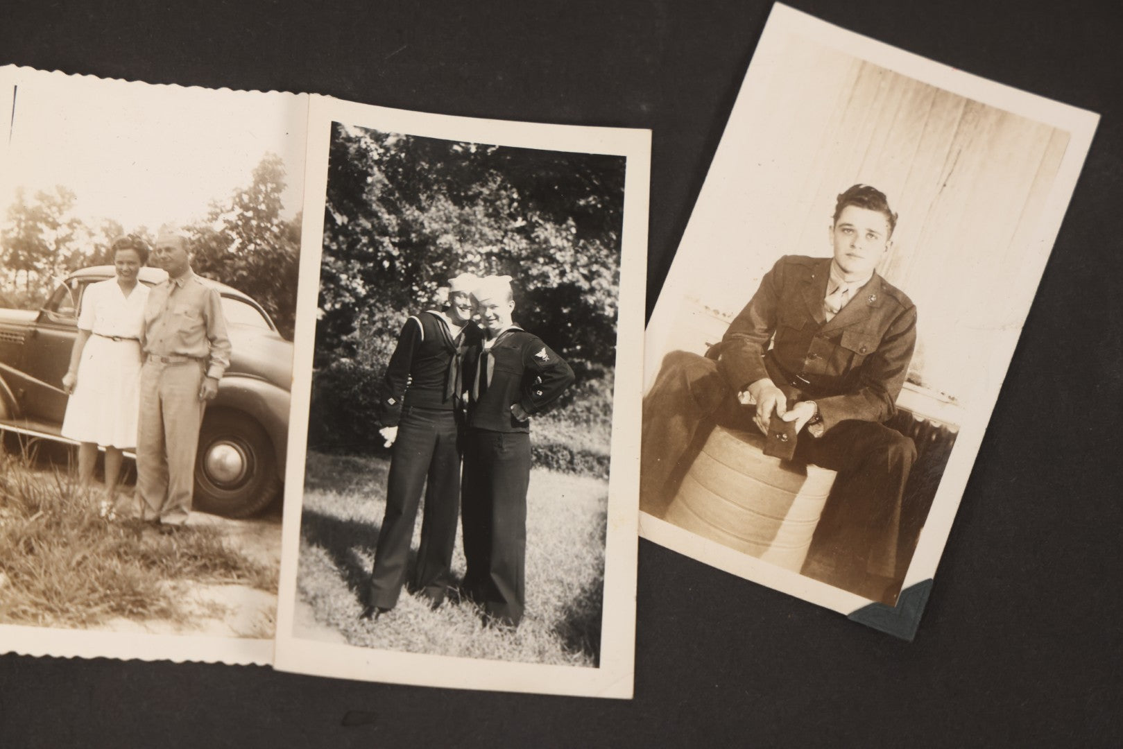 Lot 046 - Pair Of Vintage Snapshot Photo Albums Containing 600+ Photos Of Army National Guard Training & Life In The Lead Up To World War Two, 1938–1942, Albums Of Sgt. D.L. Dressler, With Notes Referencing Dec. 7, 1941 Pearl Harbor, Many Domestic Bases