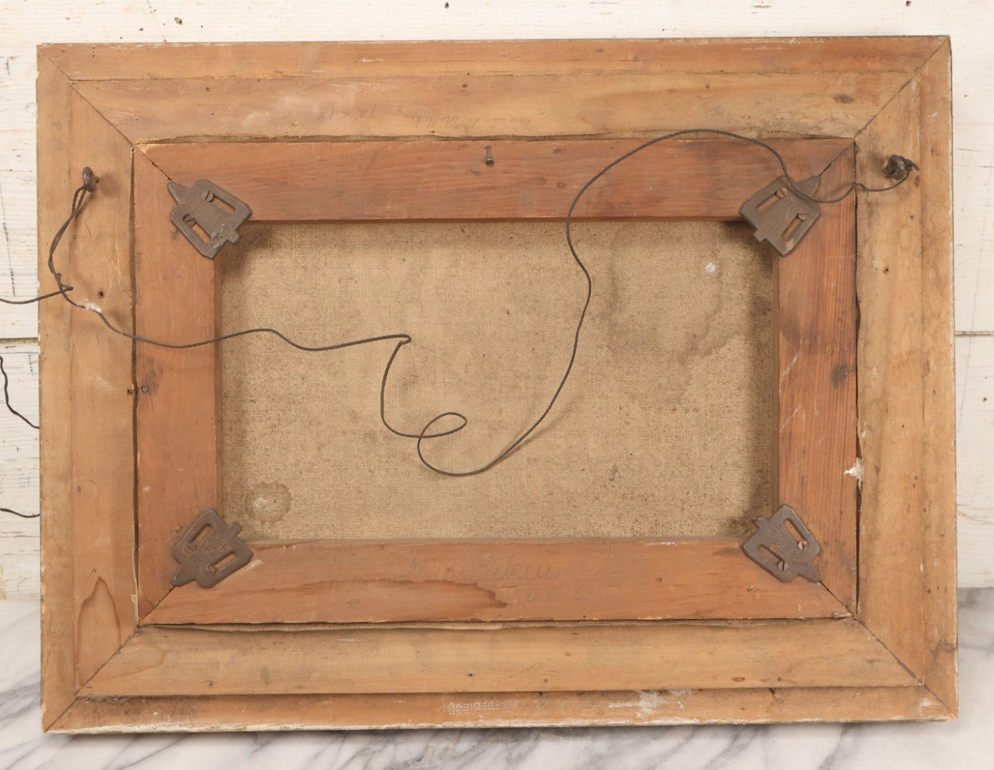 Lot 047 - Antique Still Life Oil On Canvas Painting Of Morning Glories In Gilt Gesso Frame, Late 19th Century, 23-5/8" x 17-3/4"