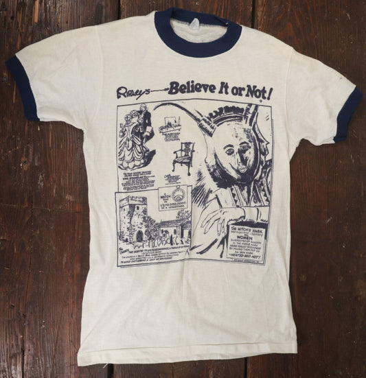 Lot 054 - Vintage Ripley's Believe It Or Not! Single Stitch T-Shirt, Youth Small, Tag Marked Wpl 7190