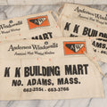 Lot 061 - Trio Of Vintage Canvas Advertising Aprons For Andersen Windowalls And K.K. Building Mart, North Adams, Massachusetts