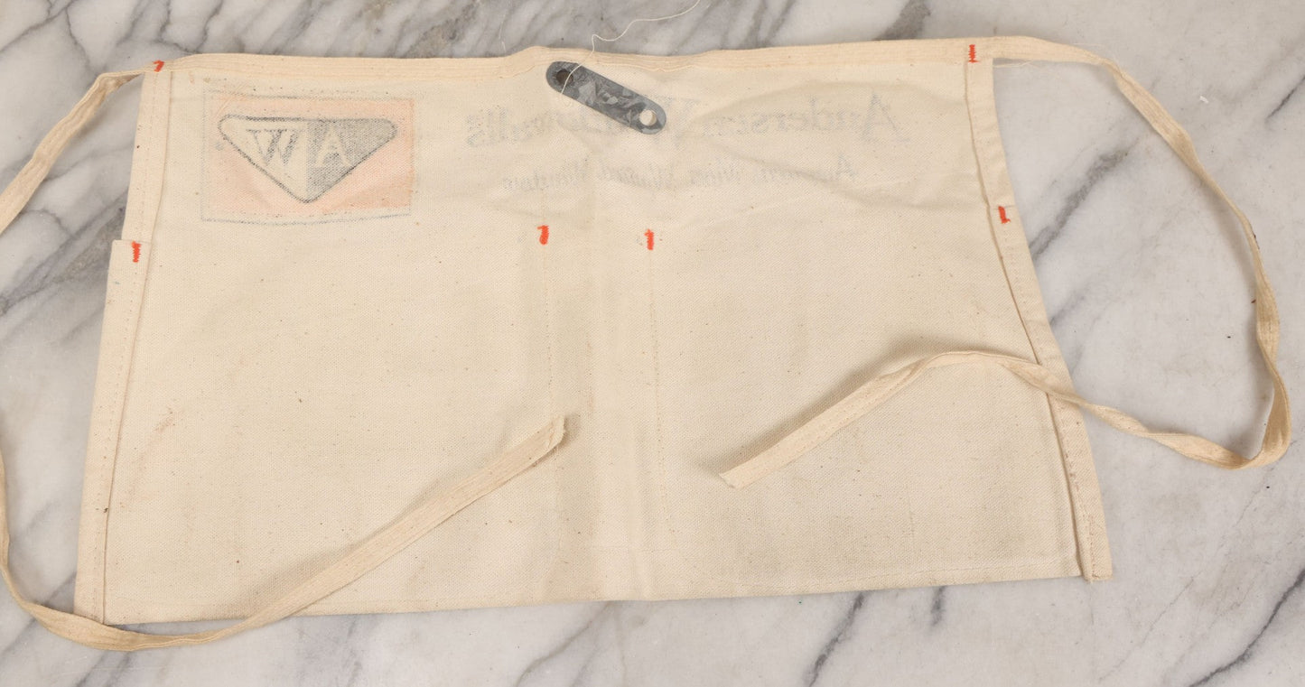 Lot 061 - Trio Of Vintage Canvas Advertising Aprons For Andersen Windowalls And K.K. Building Mart, North Adams, Massachusetts