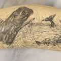 Lot 067 - Vintage Faux Scrimshaw Whale's Tooth With Nautical Whaling Scene, “Sperm Whale At Bay,” Souvenir Of The Nantucket Whaling Museum, Artek Reproduction, *Not Real*