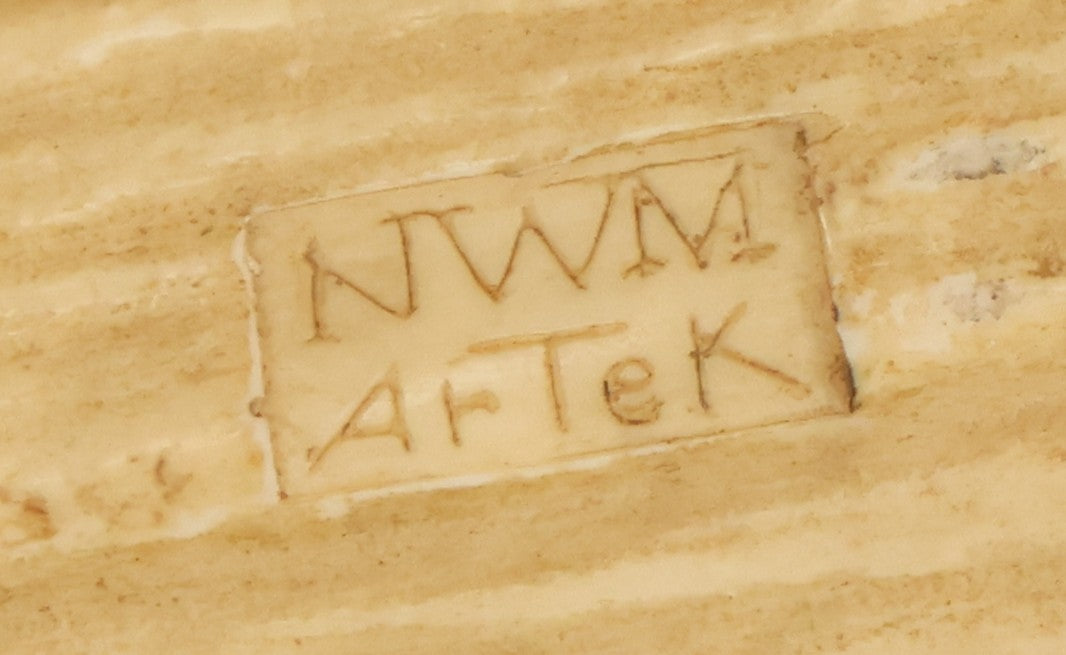 Lot 067 - Vintage Faux Scrimshaw Whale's Tooth With Nautical Whaling Scene, “Sperm Whale At Bay,” Souvenir Of The Nantucket Whaling Museum, Artek Reproduction, *Not Real*