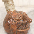 Lot 080 - Vintage Comic Face Jug Pottery Bottle Marked "B. Goode," Sculptural Figural Head Design, 4-3/4" H