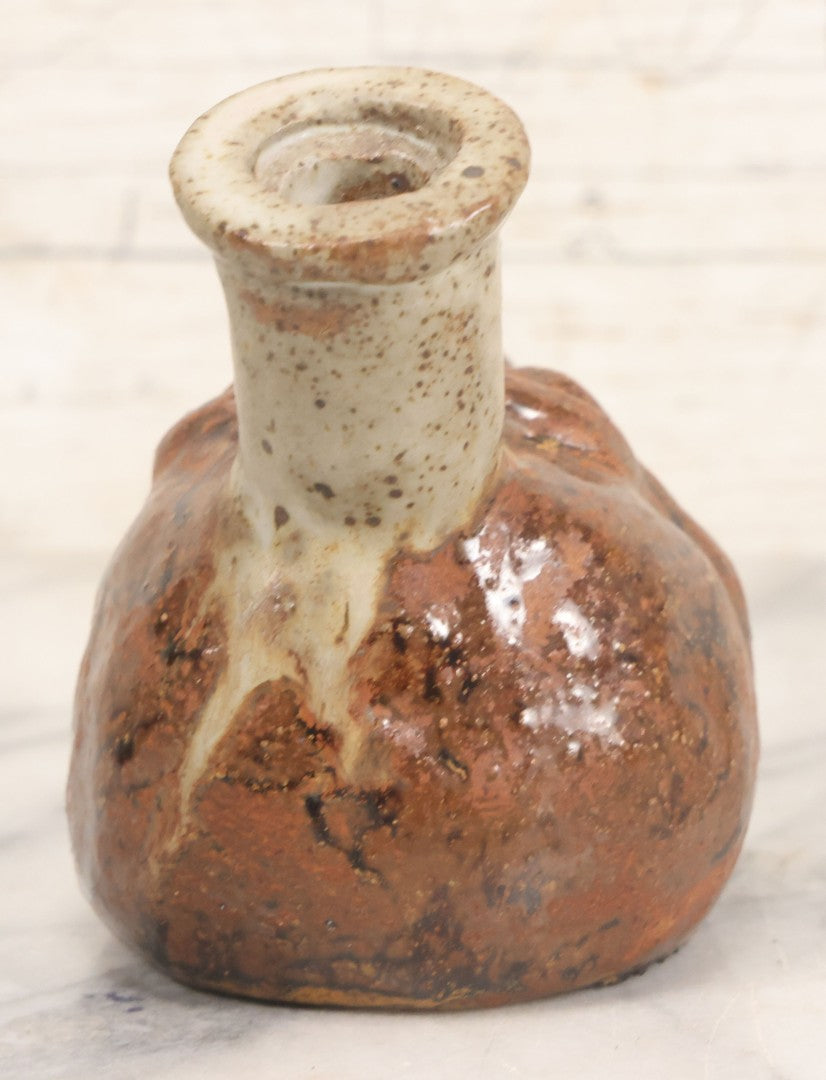 Lot 080 - Vintage Comic Face Jug Pottery Bottle Marked "B. Goode," Sculptural Figural Head Design, 4-3/4" H