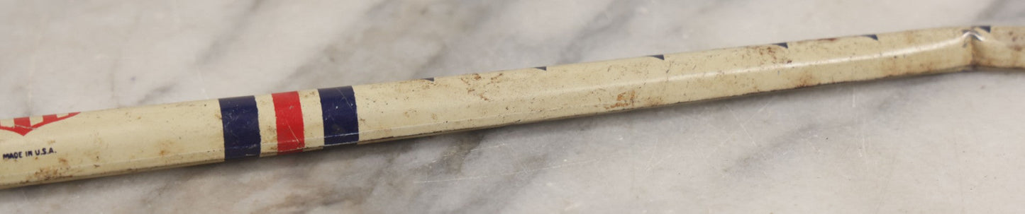 Lot 099 - Vintage “All American Fife” Patriotic Tin Lithograph Toy Flute, Note Broken End, 12-1/2" L