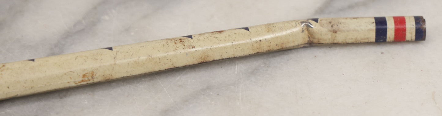 Lot 099 - Vintage “All American Fife” Patriotic Tin Lithograph Toy Flute, Note Broken End, 12-1/2" L