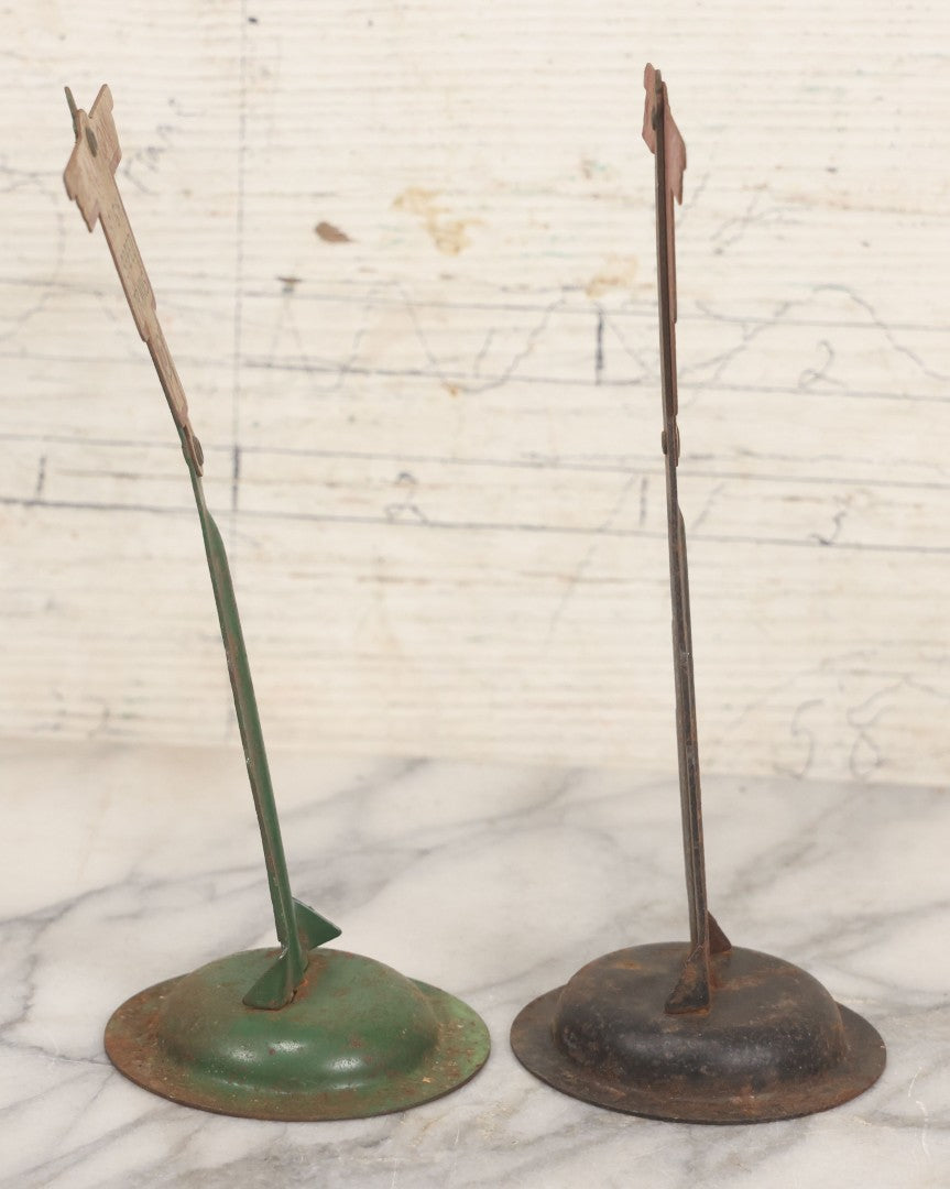 Lot 100 - Pair Of Vintage Tin Lithograph “Caution High Speed Trains” Model Railroad Crossing Signals