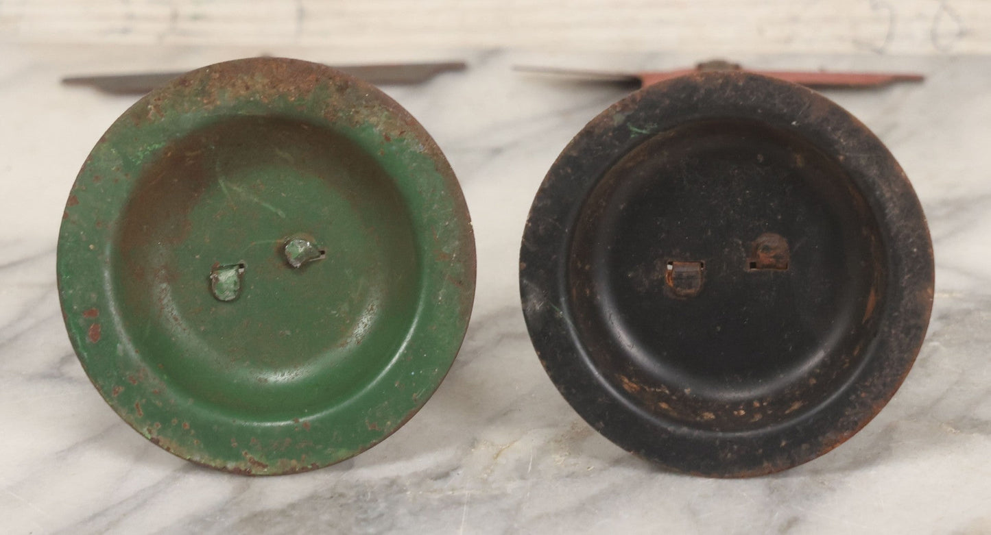 Lot 100 - Pair Of Vintage Tin Lithograph “Caution High Speed Trains” Model Railroad Crossing Signals