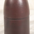Lot 106 - Vintage Turned Wood Bullet-Shaped Container With Screw-Top Lid
