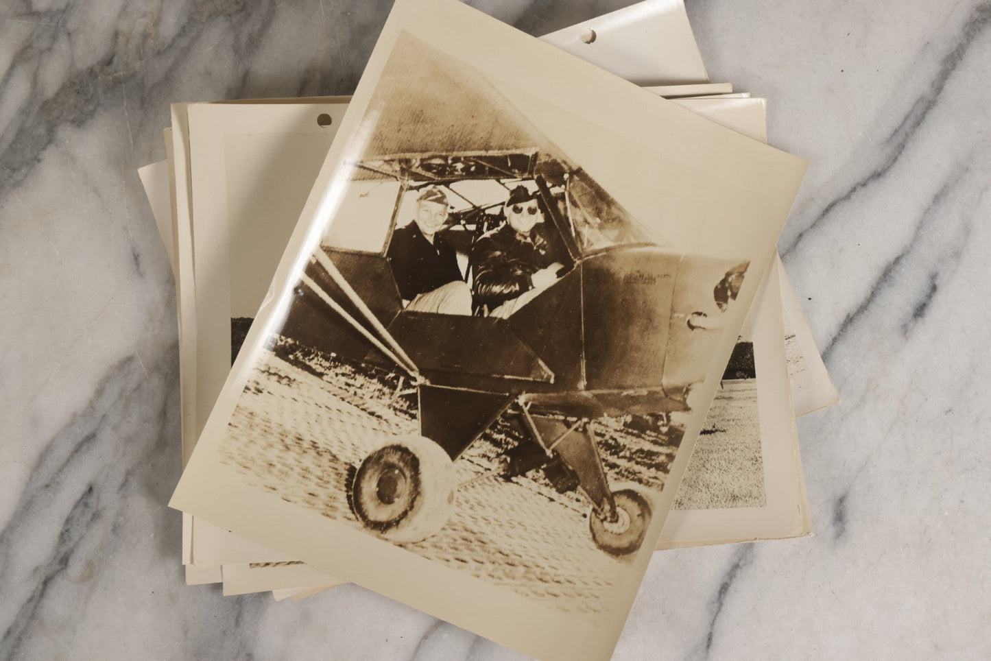 Lot 126 - Grouping Of 25+ Vintage Glossy Photographs Of Airplanes And Aviators