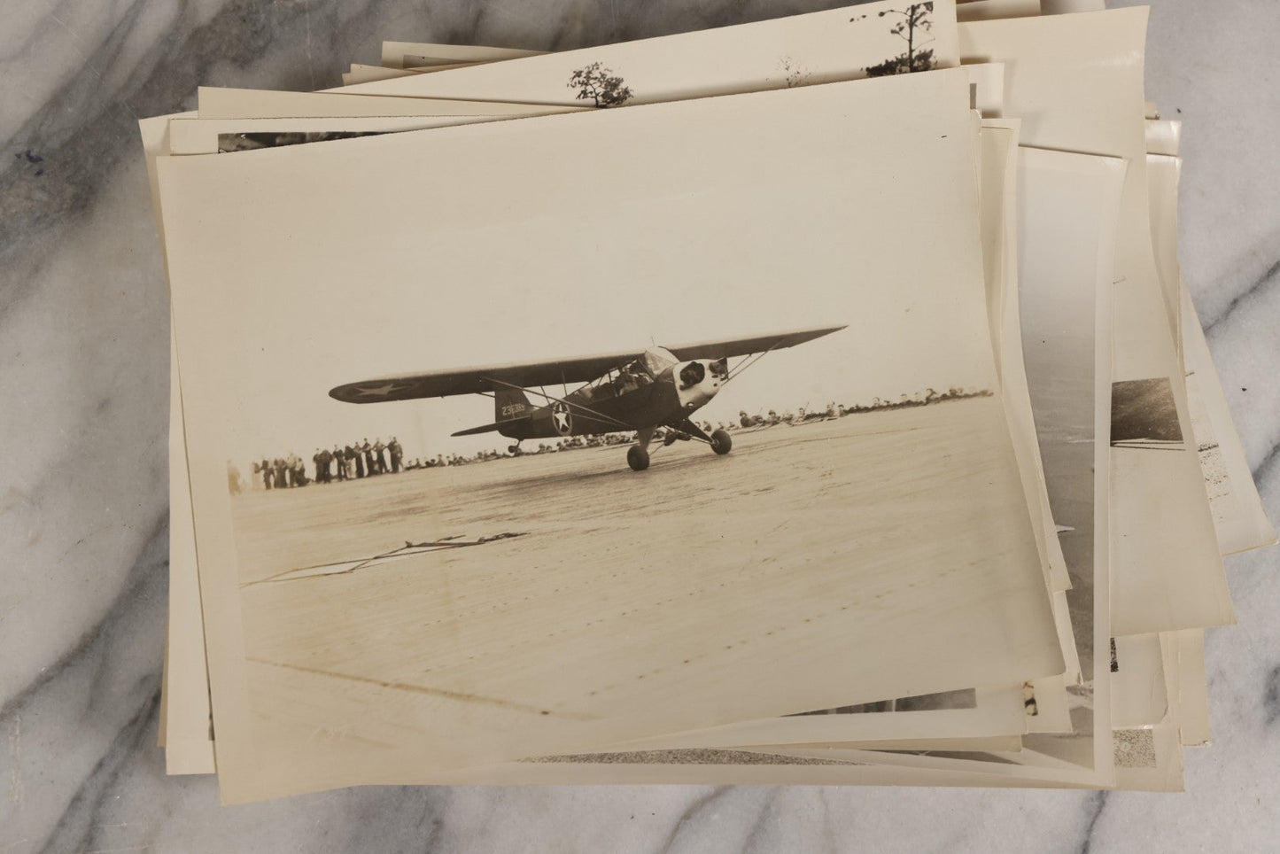 Lot 126 - Grouping Of 25+ Vintage Glossy Photographs Of Airplanes And Aviators