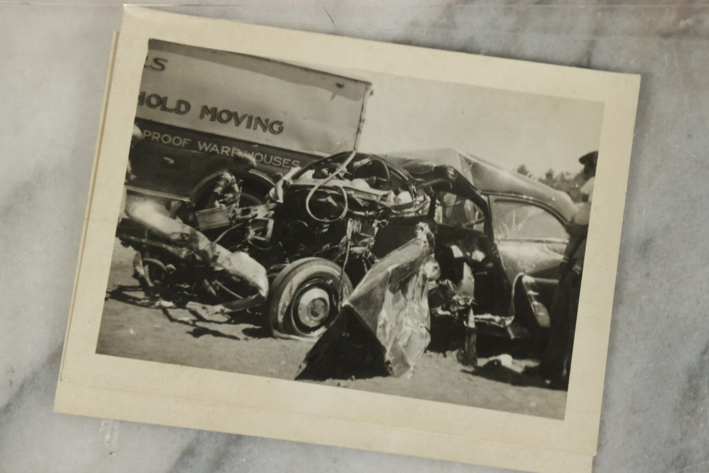 Lot 127 - Grouping Of 15+ Vintage Snapshot Photographs Of Automobile Crash Aftermath, Circa Mid-20th Century