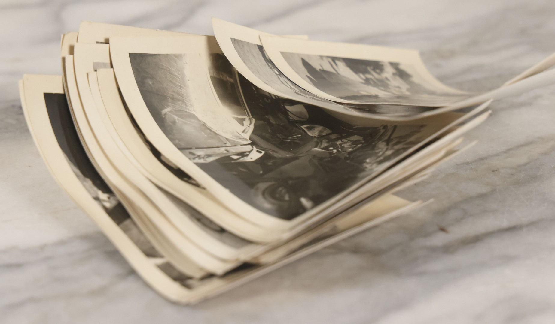 Lot 127 - Grouping Of 15+ Vintage Snapshot Photographs Of Automobile Crash Aftermath, Circa Mid-20th Century