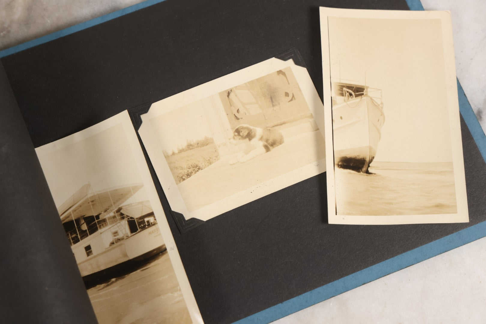 Lot 129 - Grouping Of Four Antique & Vintage Snapshot Photo Albums With One Boarded Photograph Of Child On Pony, Including Agricultural, Coastal, Sailing, And Animal Views