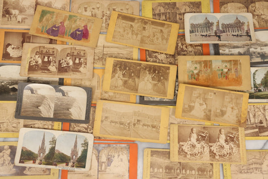 Lot 139 - Grouping Of 31 Antique And Vintage Stereoview 3D Photograph Cards, Mixed Subjects