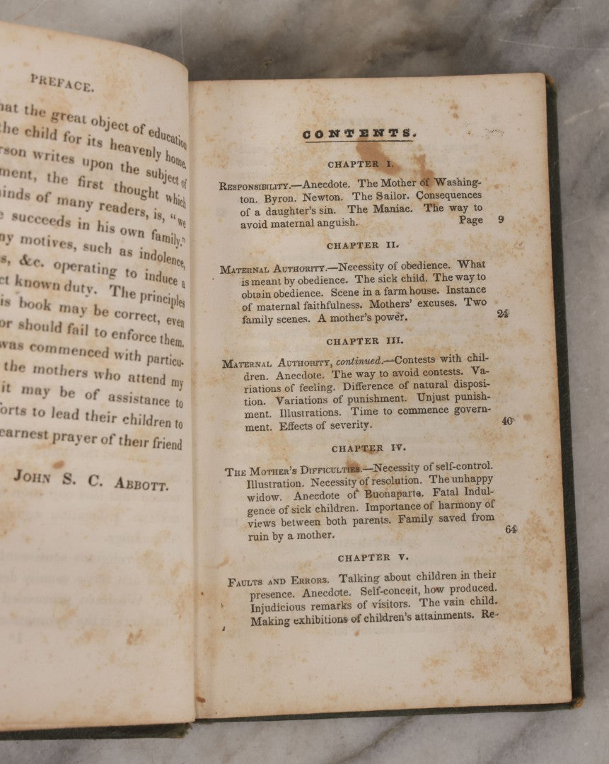 Lot 145 - "The Mother At Home" Antique Book On Motherhood By John S.C. Abbott, Published By Crocker & Brewster, Boston, And Leavitt Lord & Co., New York, 1834