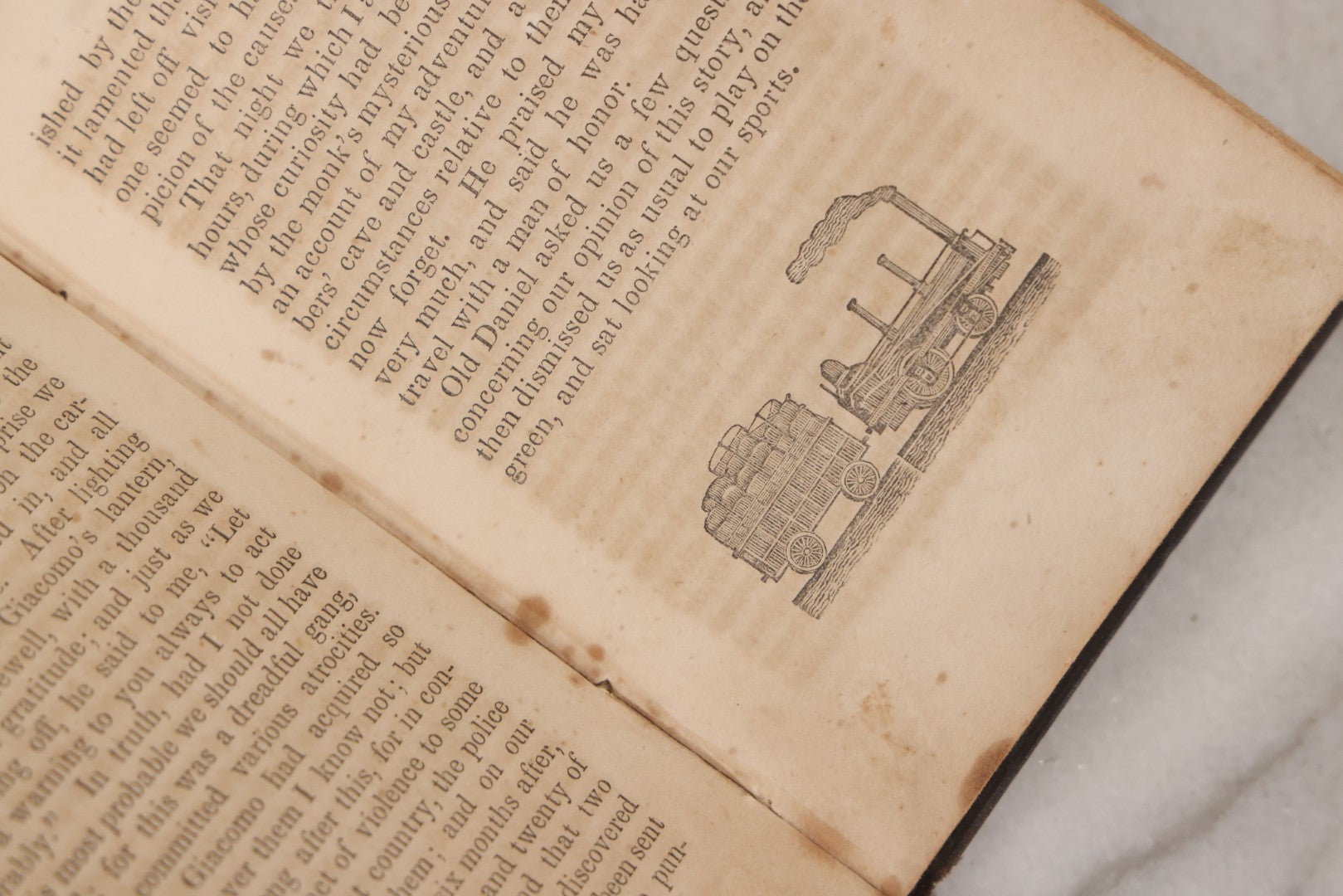Lot 146 - "Stories By Old Daniel; The Village Story-Teller" Antique Children's Story Book, Illustrated With Woodcuts, Published By S. & C. Shepley, Fitchburg, 1847