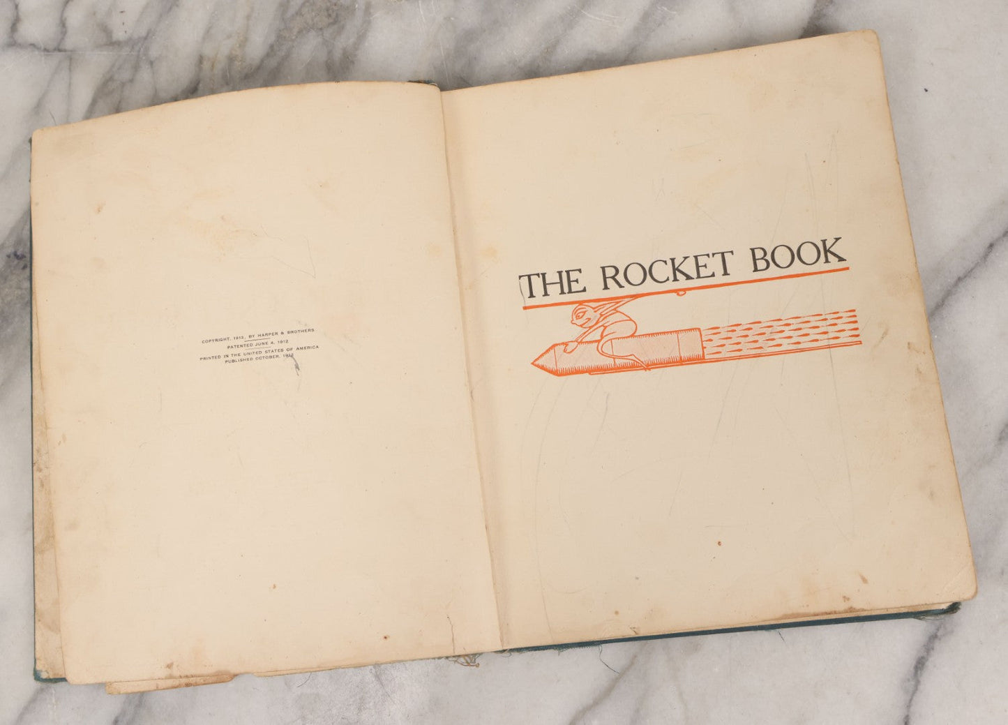 Lot 149 - "The Rocket Book" Antique Illustrated Children's Book By Peter Newell, Published By Harper & Brothers, New York, Copyright 1912, Patented June 4, 1912