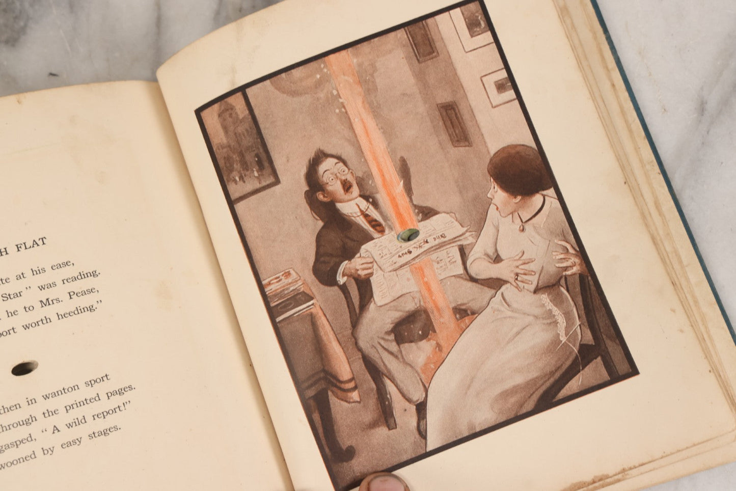 Lot 149 - "The Rocket Book" Antique Illustrated Children's Book By Peter Newell, Published By Harper & Brothers, New York, Copyright 1912, Patented June 4, 1912