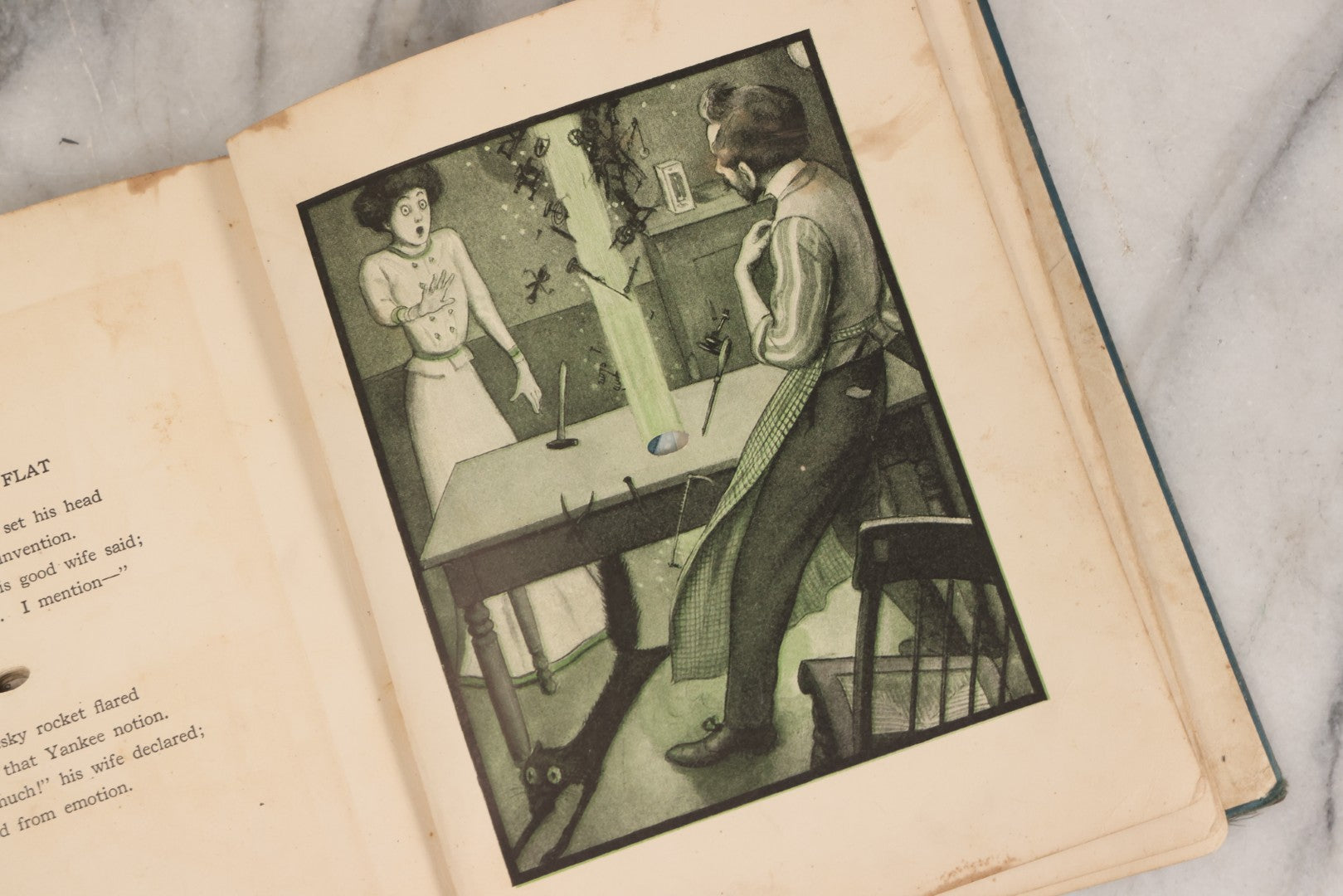 Lot 149 - "The Rocket Book" Antique Illustrated Children's Book By Peter Newell, Published By Harper & Brothers, New York, Copyright 1912, Patented June 4, 1912