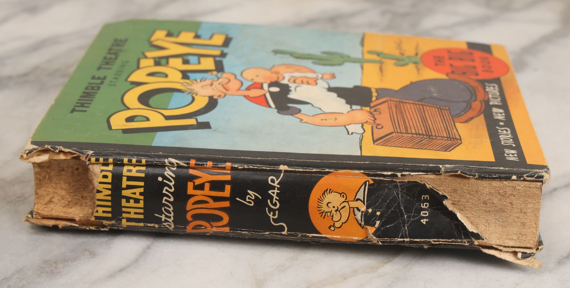 Lot 155 - "Thimble Theatre — Starring Popeye" Antique Children's Coloring Book By Segar, With Over 150 Pictures, Published By Whitman Publishing Company, Racine, Wisconsin, Copyright 1935 By King Features Syndicate, Inc., Wear To Spine