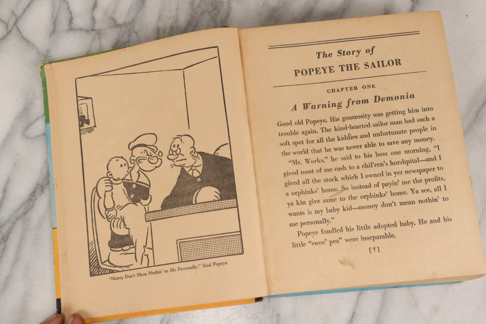 Lot 155 - "Thimble Theatre — Starring Popeye" Antique Children's Coloring Book By Segar, With Over 150 Pictures, Published By Whitman Publishing Company, Racine, Wisconsin, Copyright 1935 By King Features Syndicate, Inc., Wear To Spine