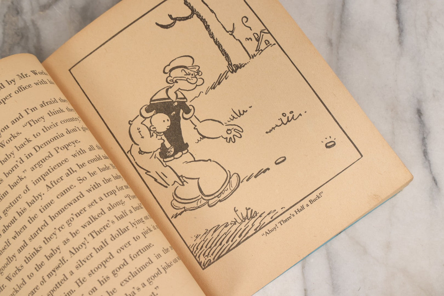 Lot 155 - "Thimble Theatre — Starring Popeye" Antique Children's Coloring Book By Segar, With Over 150 Pictures, Published By Whitman Publishing Company, Racine, Wisconsin, Copyright 1935 By King Features Syndicate, Inc., Wear To Spine