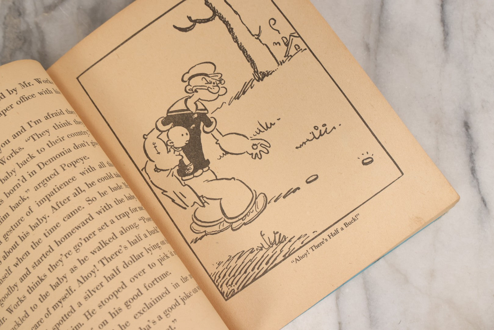 Lot 155 - "Thimble Theatre — Starring Popeye" Antique Children's Coloring Book By Segar, With Over 150 Pictures, Published By Whitman Publishing Company, Racine, Wisconsin, Copyright 1935 By King Features Syndicate, Inc., Wear To Spine