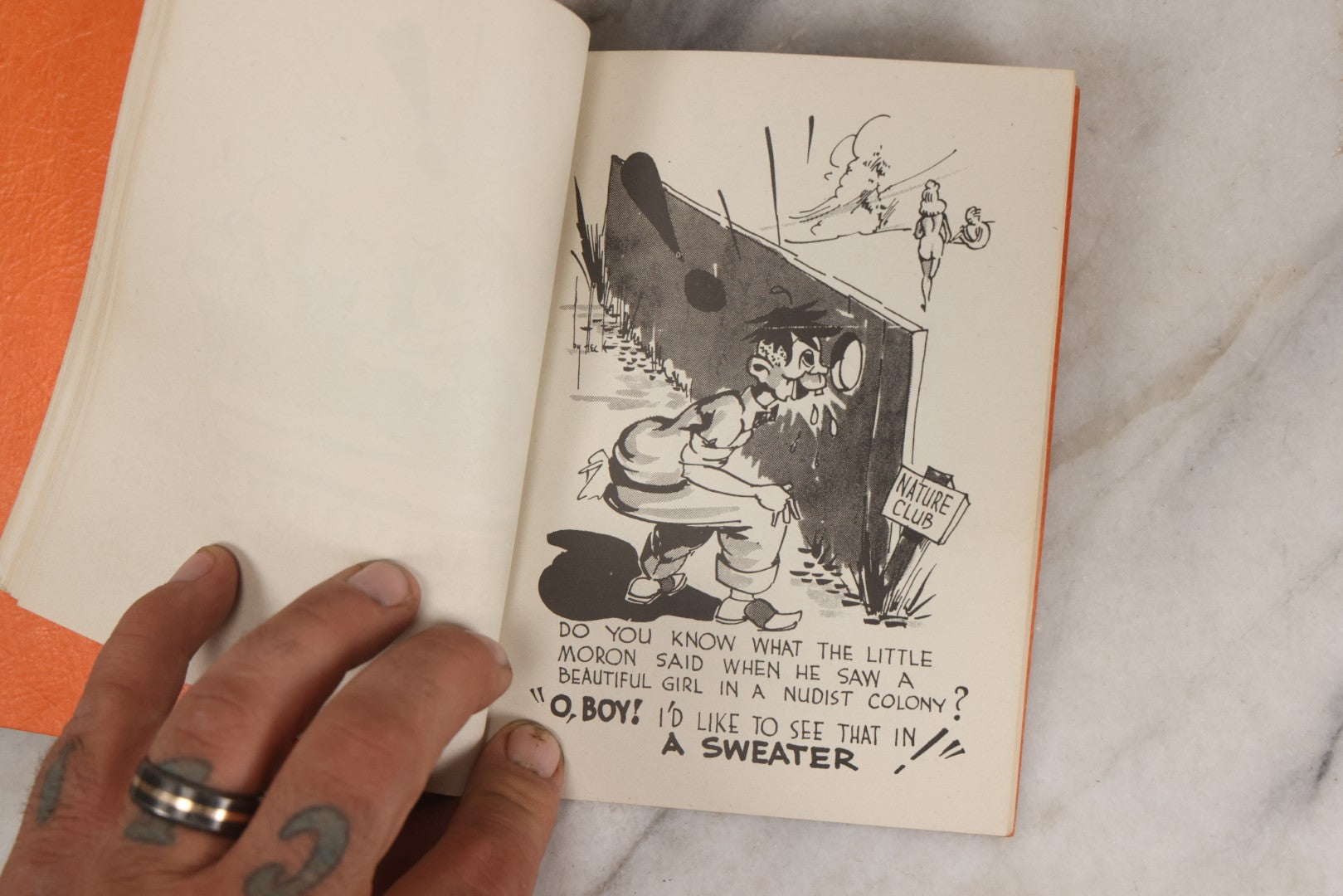 Lot 159 - "Little Moron" Vintage Comic Illustrated Joke Book Vintage Humor Book By Abbot “Heck” Hoecker And Clydene “Ilda” Oliver, Copyright 1943