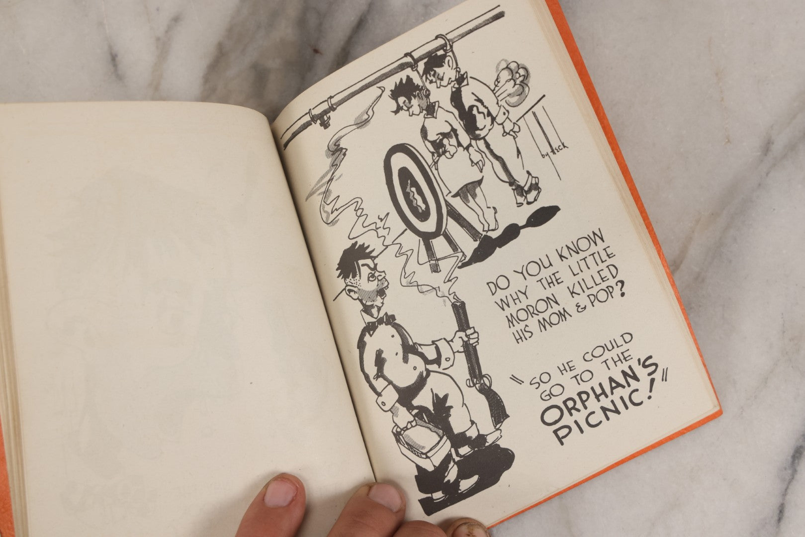 Lot 159 - "Little Moron" Vintage Comic Illustrated Joke Book Vintage Humor Book By Abbot “Heck” Hoecker And Clydene “Ilda” Oliver, Copyright 1943