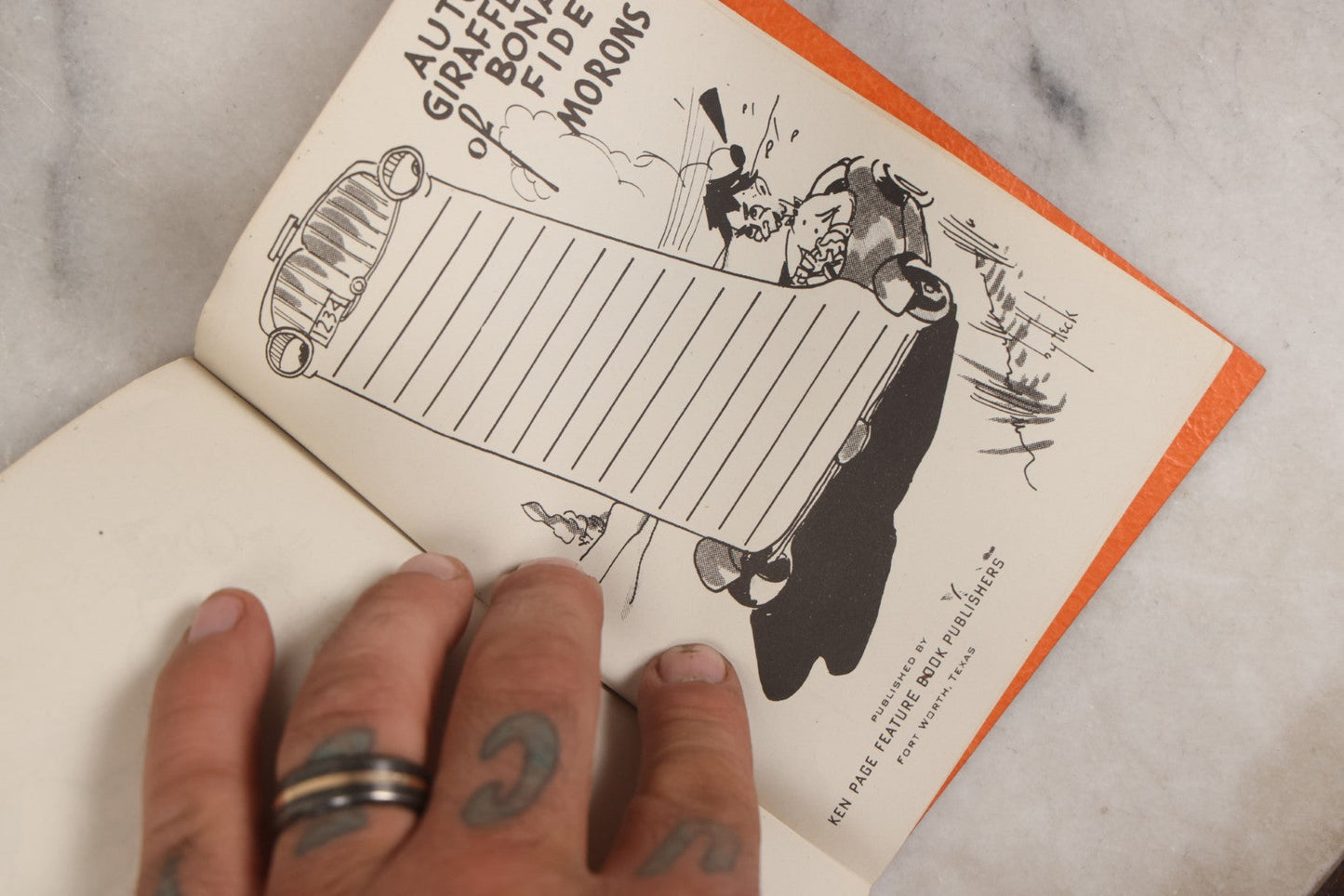 Lot 159 - "Little Moron" Vintage Comic Illustrated Joke Book Vintage Humor Book By Abbot “Heck” Hoecker And Clydene “Ilda” Oliver, Copyright 1943