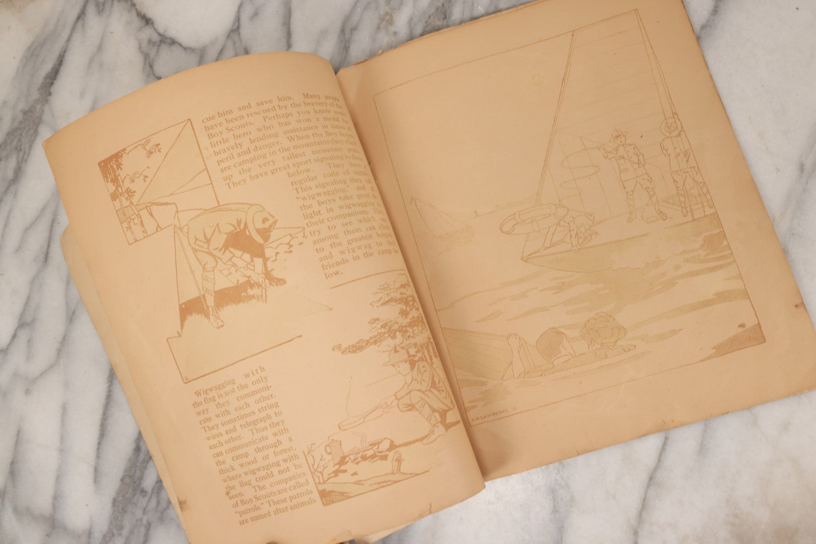 Lot 162 - "American Boy Scouts: Plays And Pastimes" Antique Illustrated Book, Published By M.A. Donohue & Co., 1912