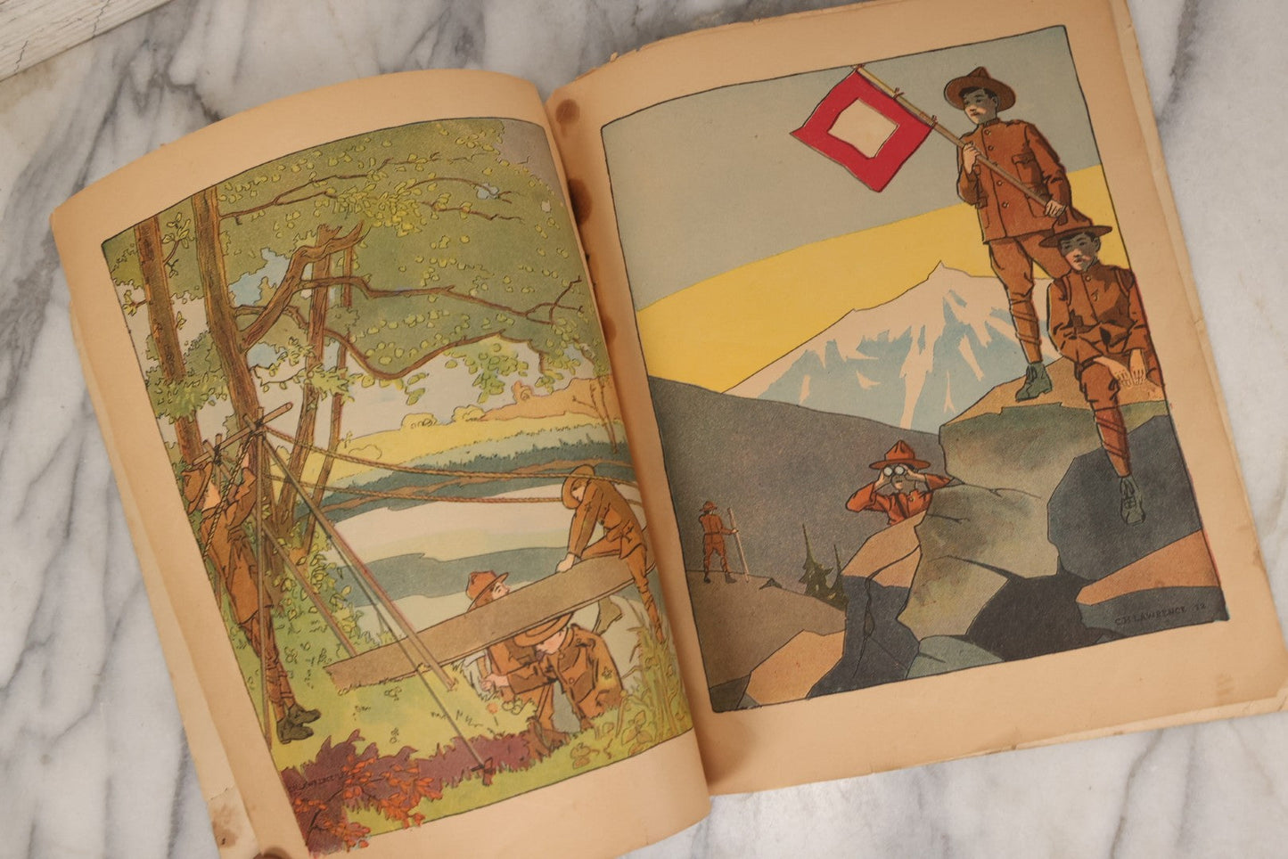 Lot 162 - "American Boy Scouts: Plays And Pastimes" Antique Illustrated Book, Published By M.A. Donohue & Co., 1912