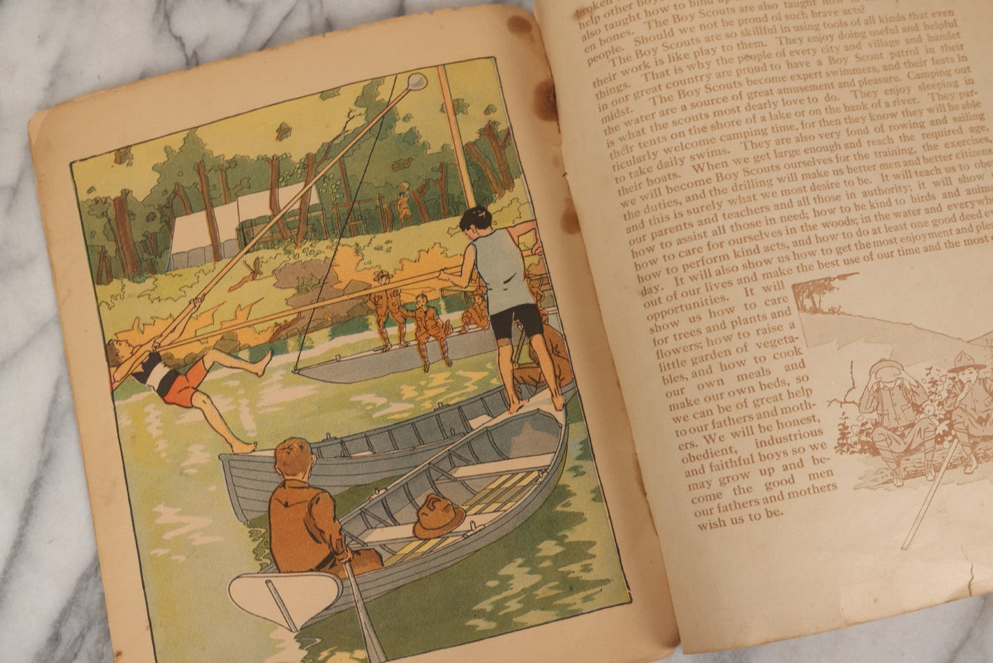 Lot 162 - "American Boy Scouts: Plays And Pastimes" Antique Illustrated Book, Published By M.A. Donohue & Co., 1912