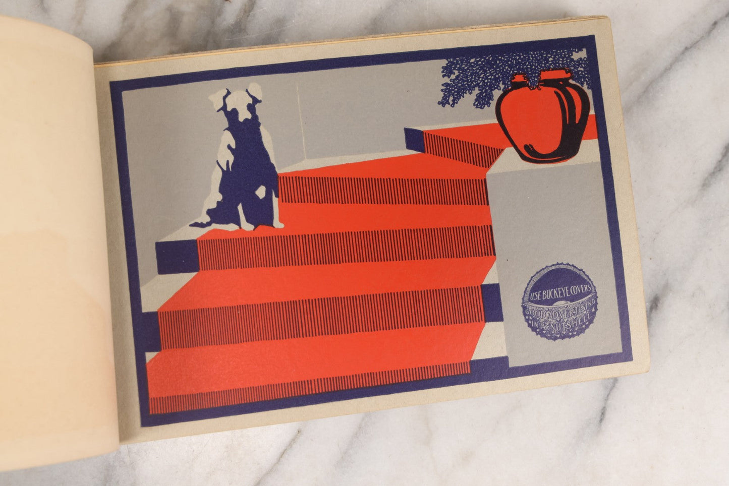 Lot 167 - Antique Paper Sample Book "Buckeye Covers" No. 2 By The Beckett Paper Company, Hamilton, Ohio – Ripple And Crash Finishes